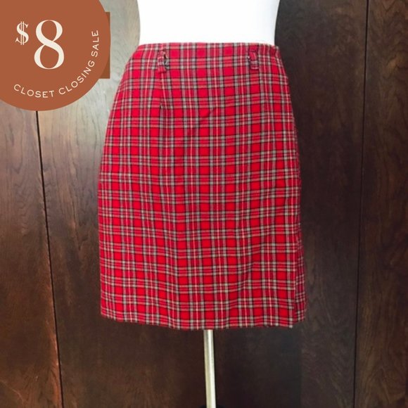 Vintage Dresses & Skirts - Vintage plaid tartan mini skirt